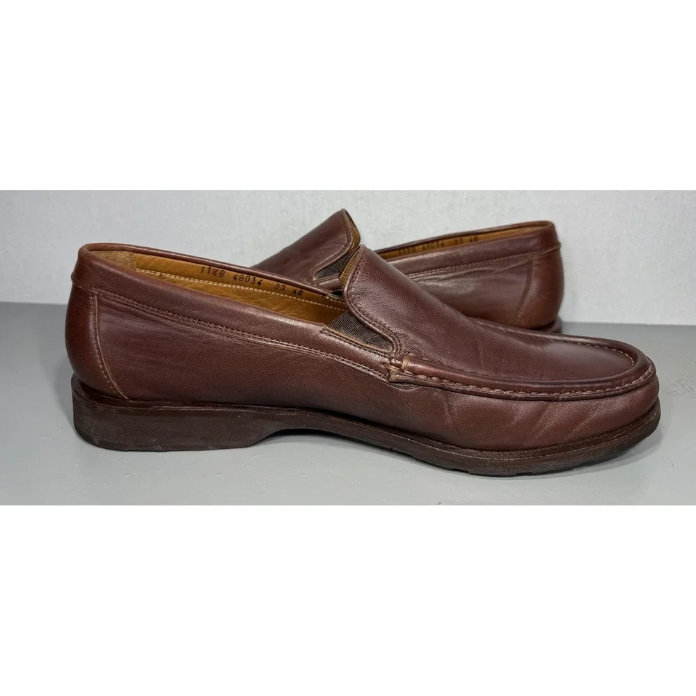 Allen Edmonds Shoes Mens Size‎ 11.5 B Brown Ancona Leather Loafers Made Italy